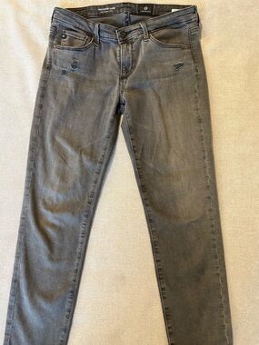 AG Adriano Goldschmied Women Slim Gray Jeans